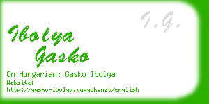 ibolya gasko business card